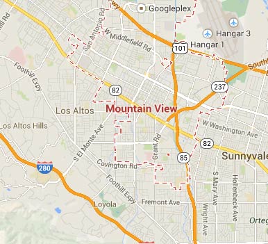 map mountain view ca